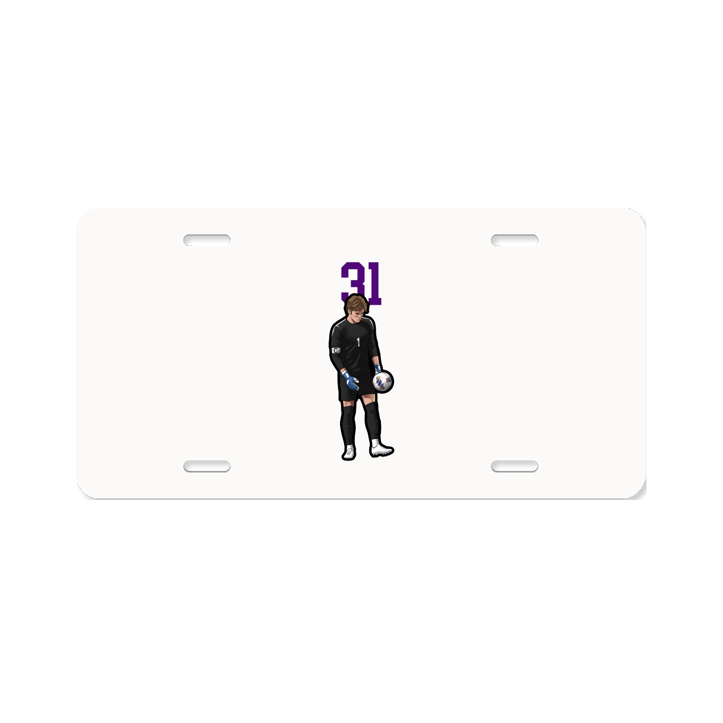 License Plate — Number Top in Classic