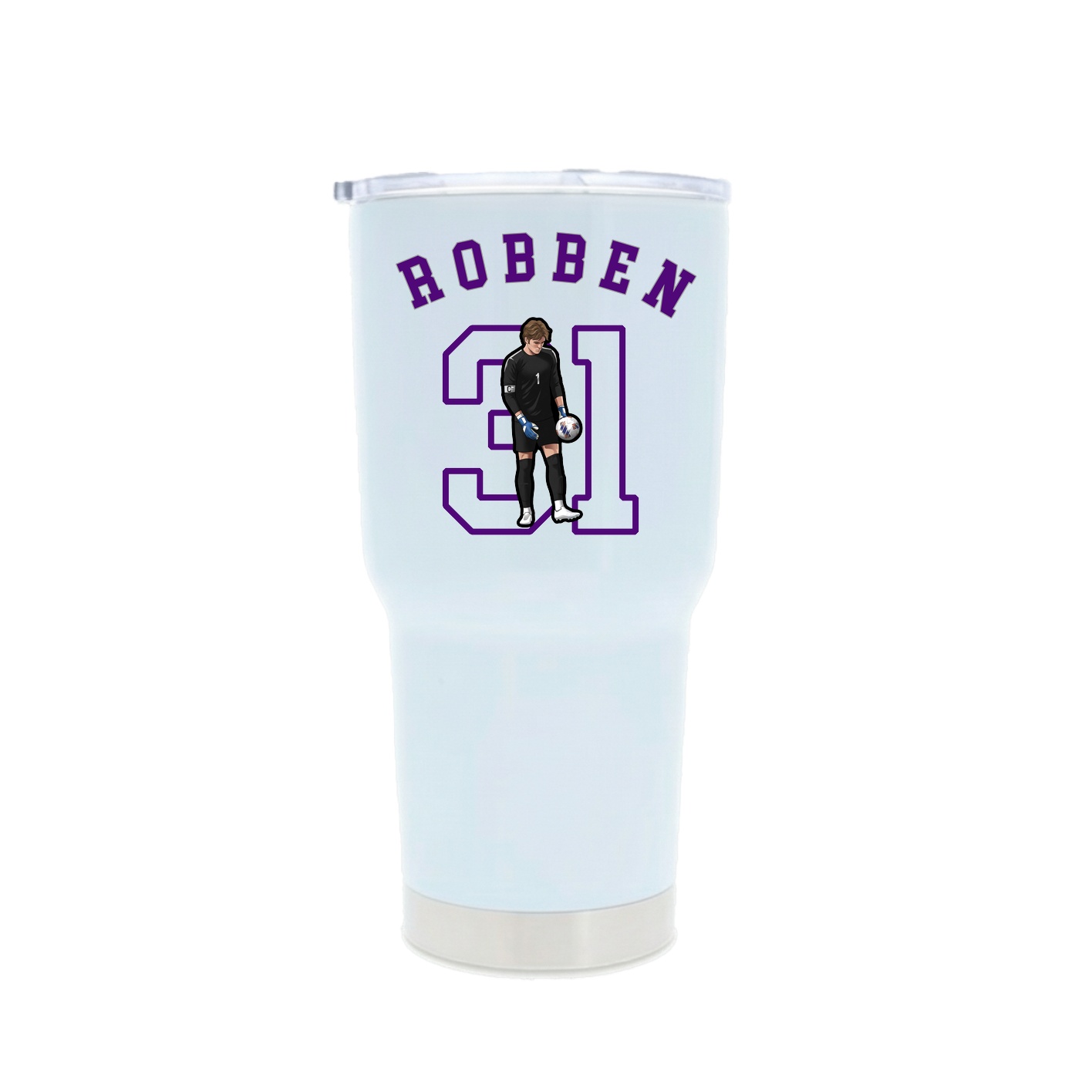 30oz Stainless Steel Tumbler — Shirsey Arch in White