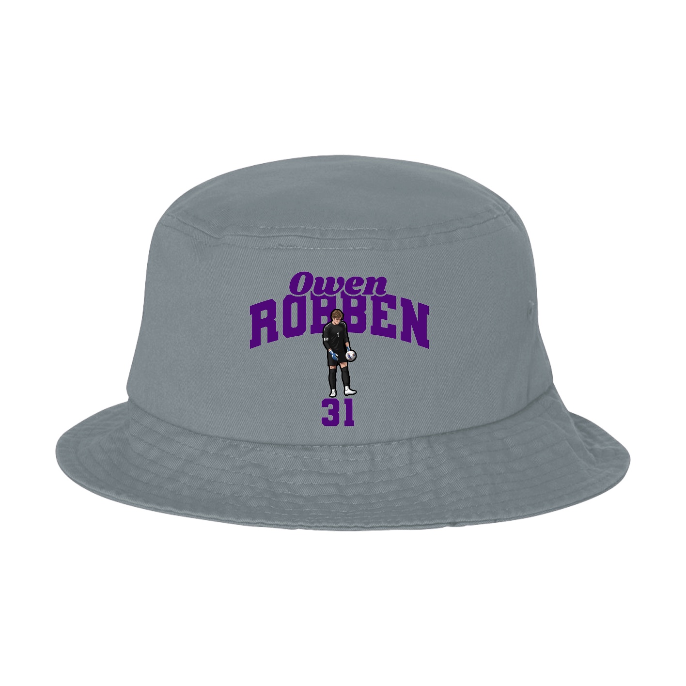 Bucket Cap — Signature Arch in Grey