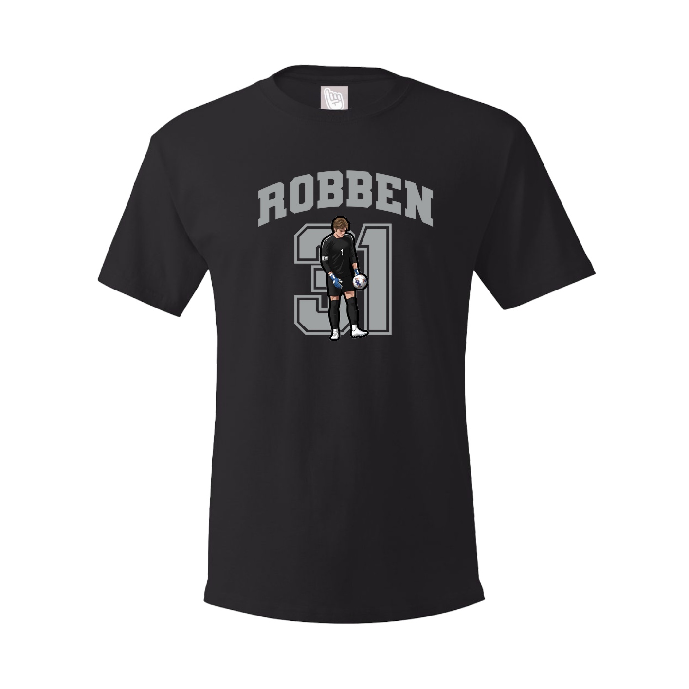 Youth Tee — Number in Black