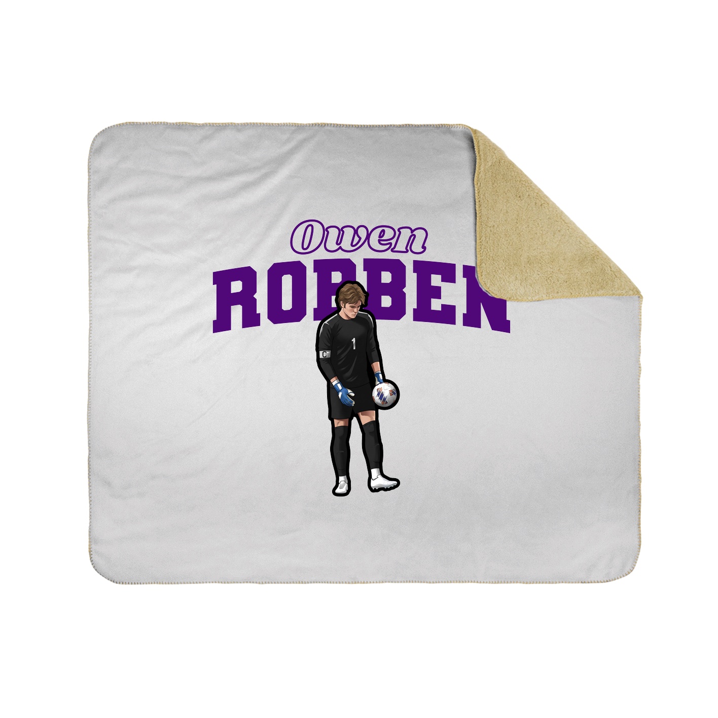 Throw Blanket — Name Arch in White