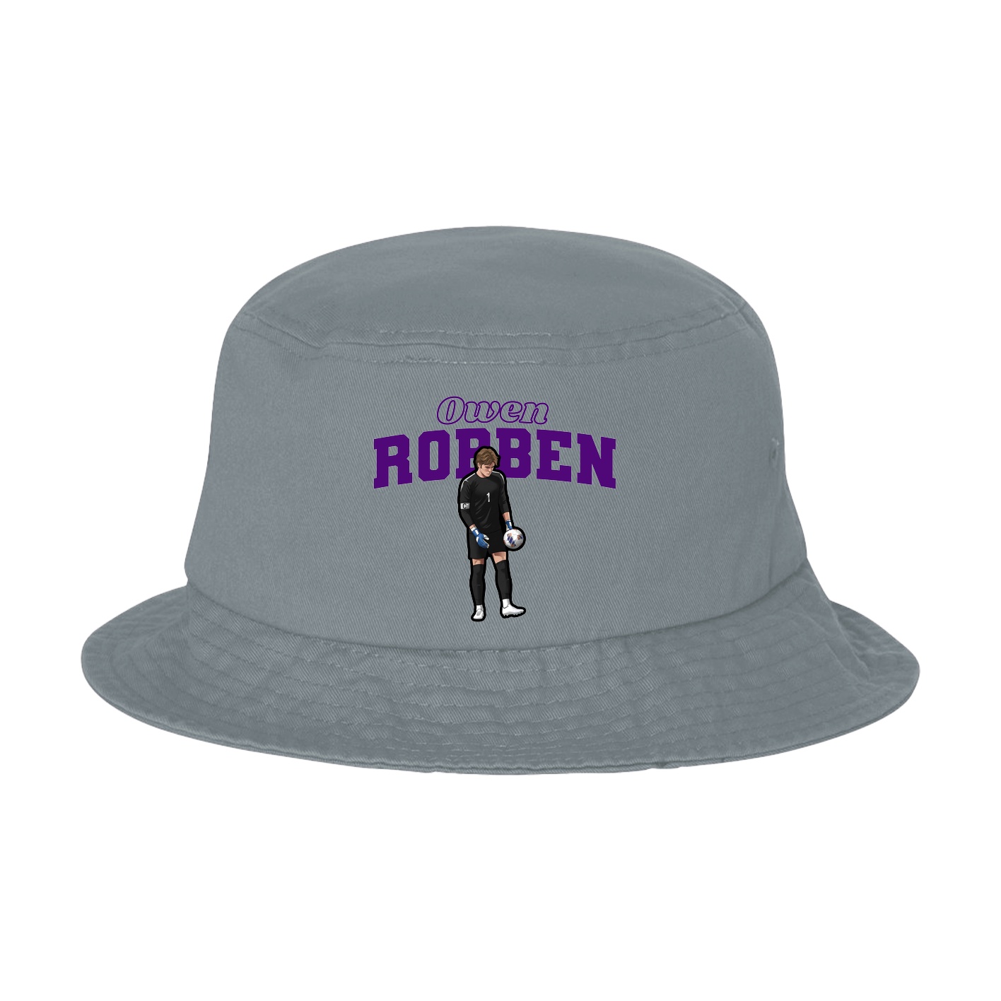 Bucket Cap — Name Arch in Grey