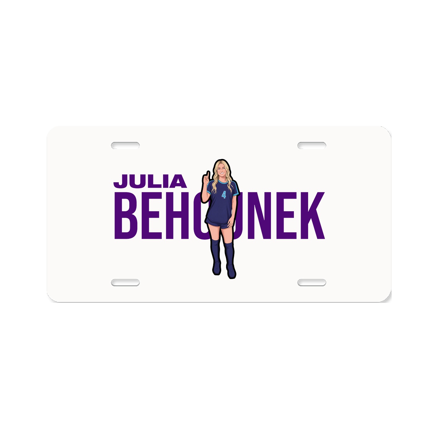 License Plate — Player Name in Classic