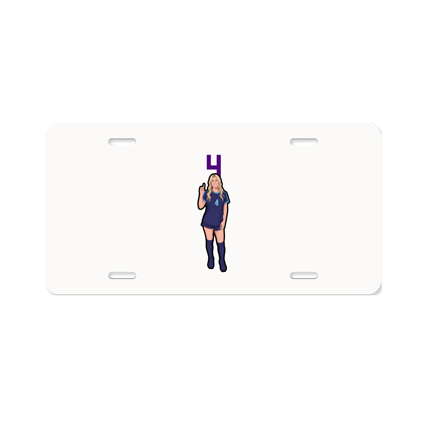 License Plate — Number Top in Classic