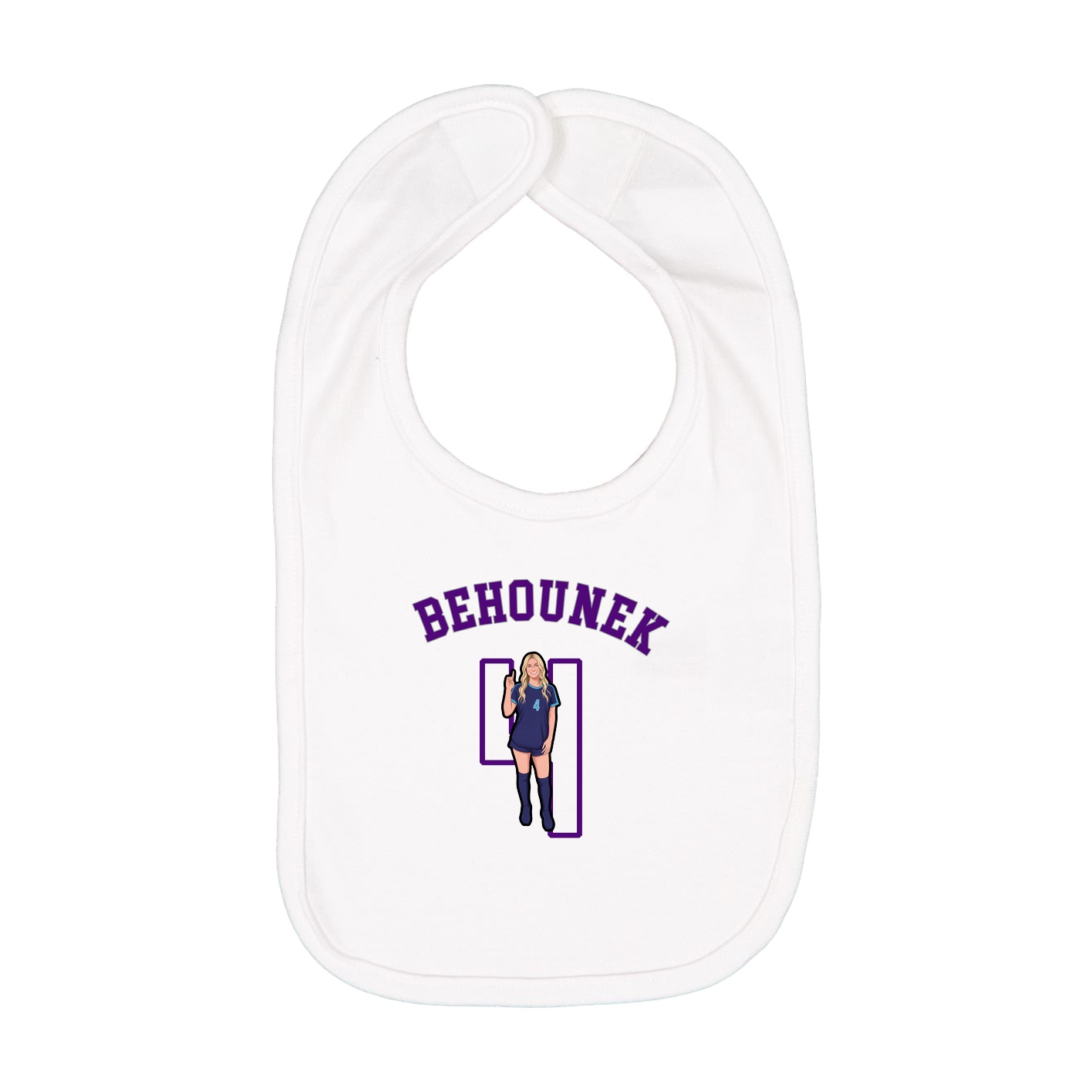 Infant Bib — Shirsey Arch in White
