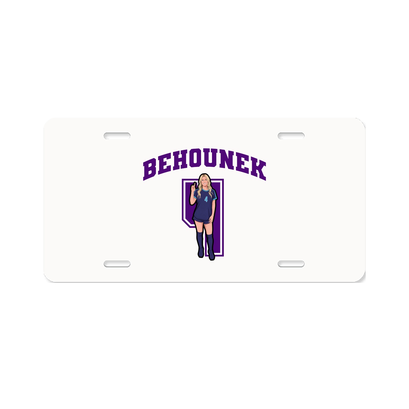 License Plate — Number in Classic