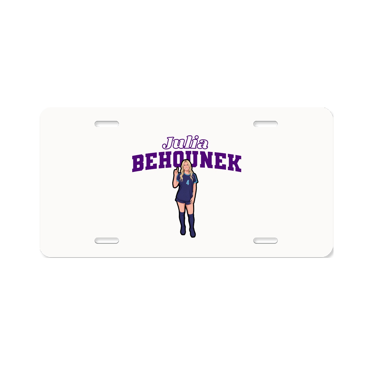 License Plate — Name Arch in Classic
