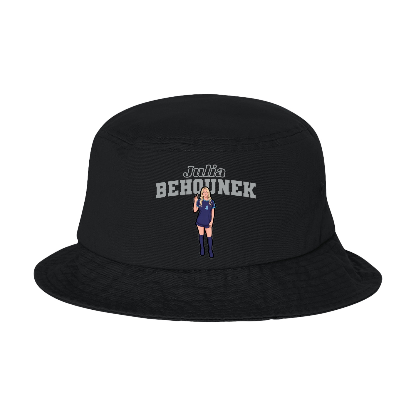 Bucket Cap — Name Arch in Black