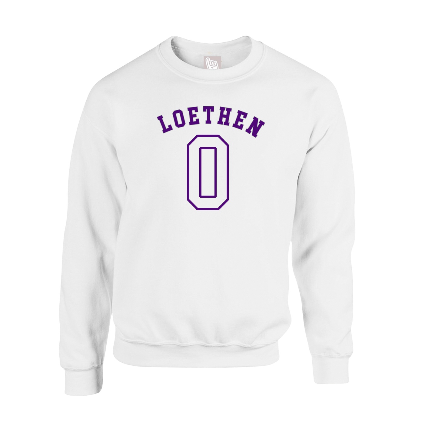 Fleece Crew — Shirsey Arch in White