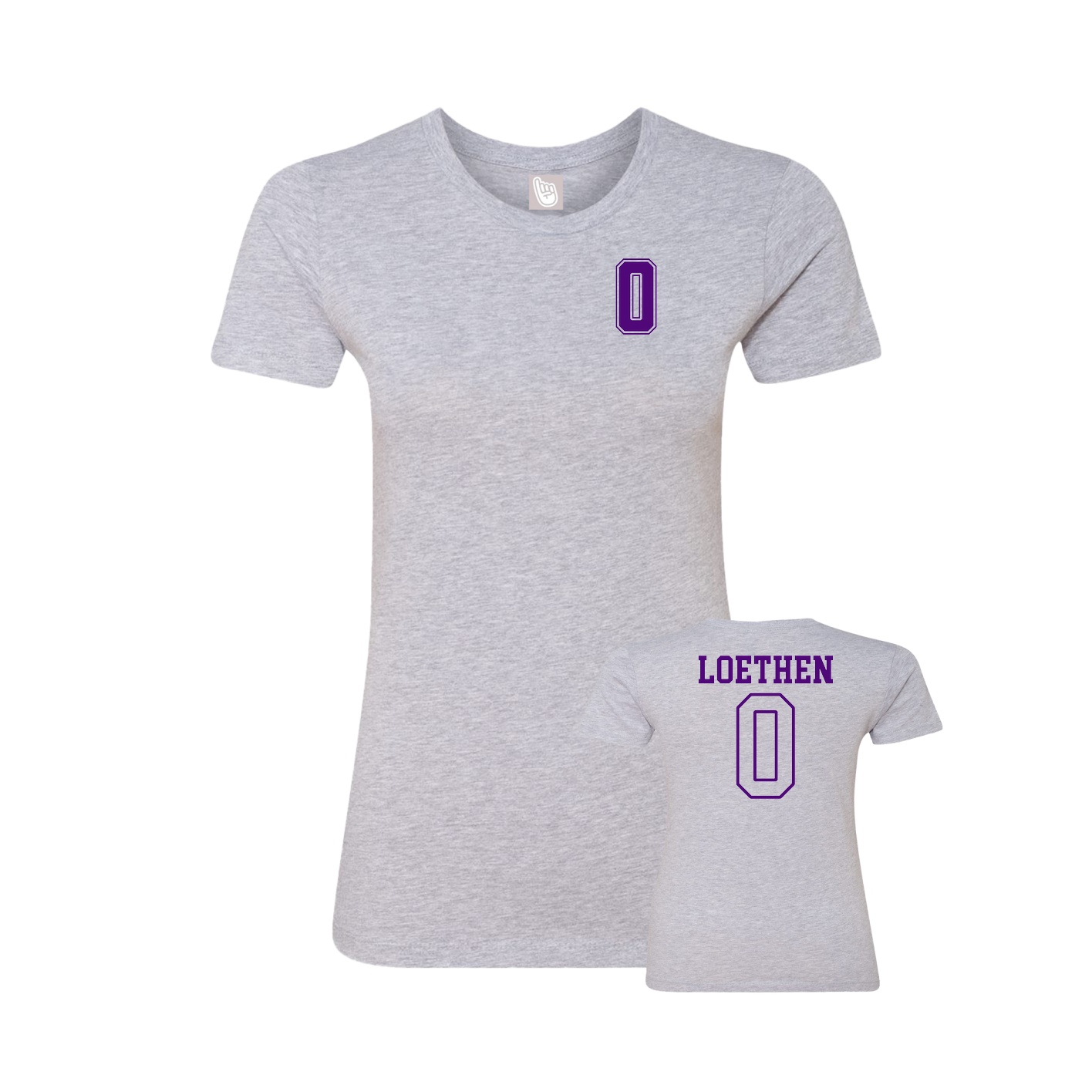Womens Tee — Chest Back in Grey