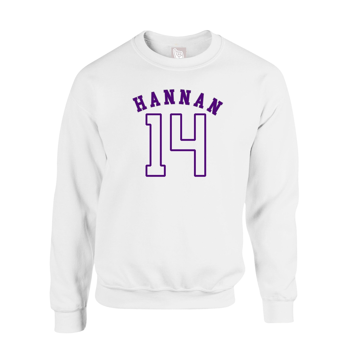 Fleece Crew — Shirsey Arch in White