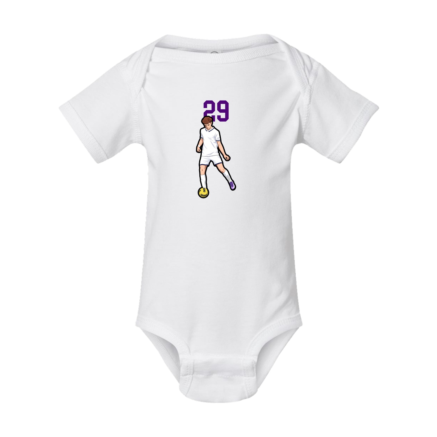 Baby Onesie — Number Top in White