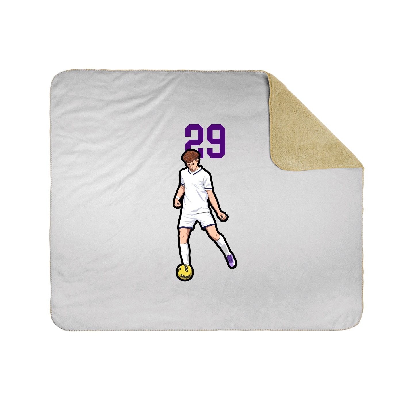 Throw Blanket — Number Top in White
