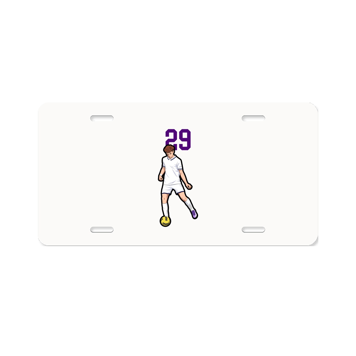 License Plate — Number Top in Classic