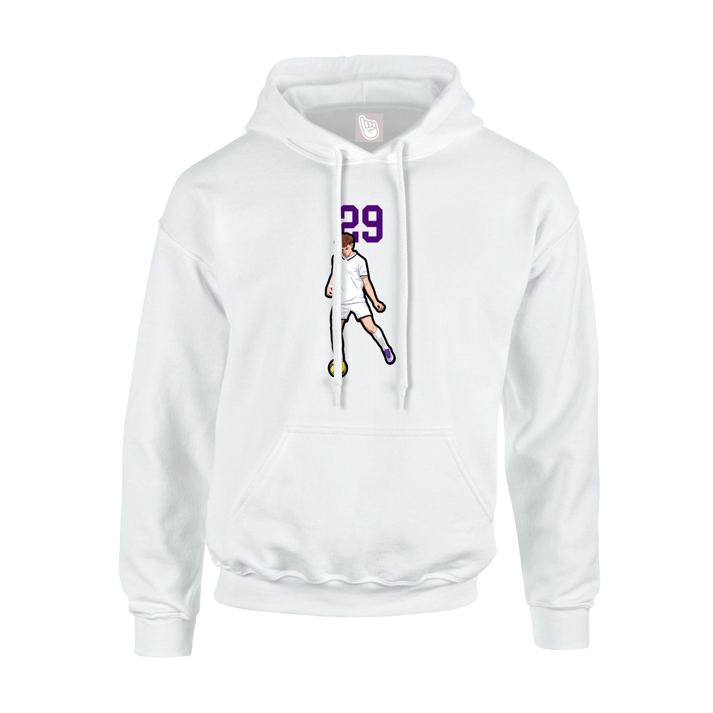 Hoodie — Number Top in White