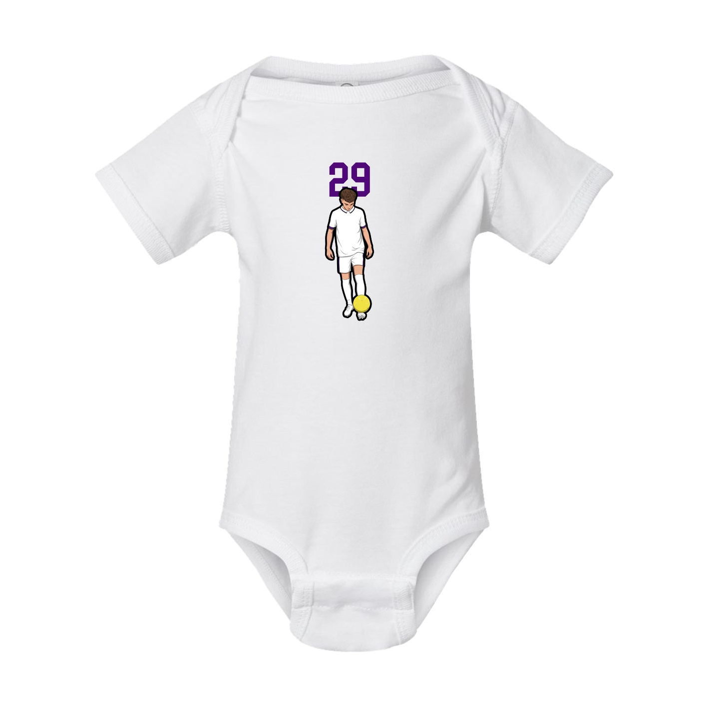 Baby Onesie — Number Top in White