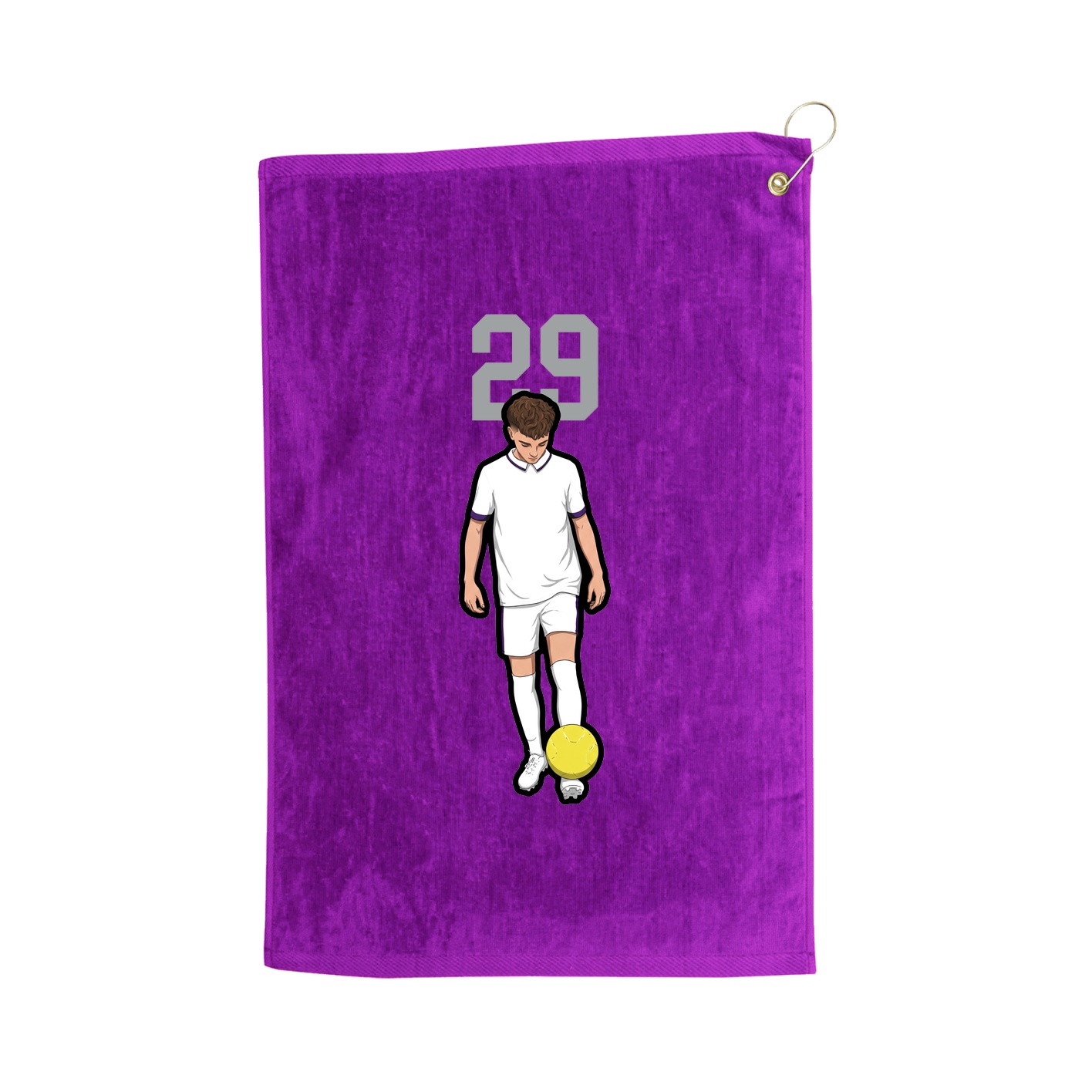 Golf Towel — Number Top in Purple