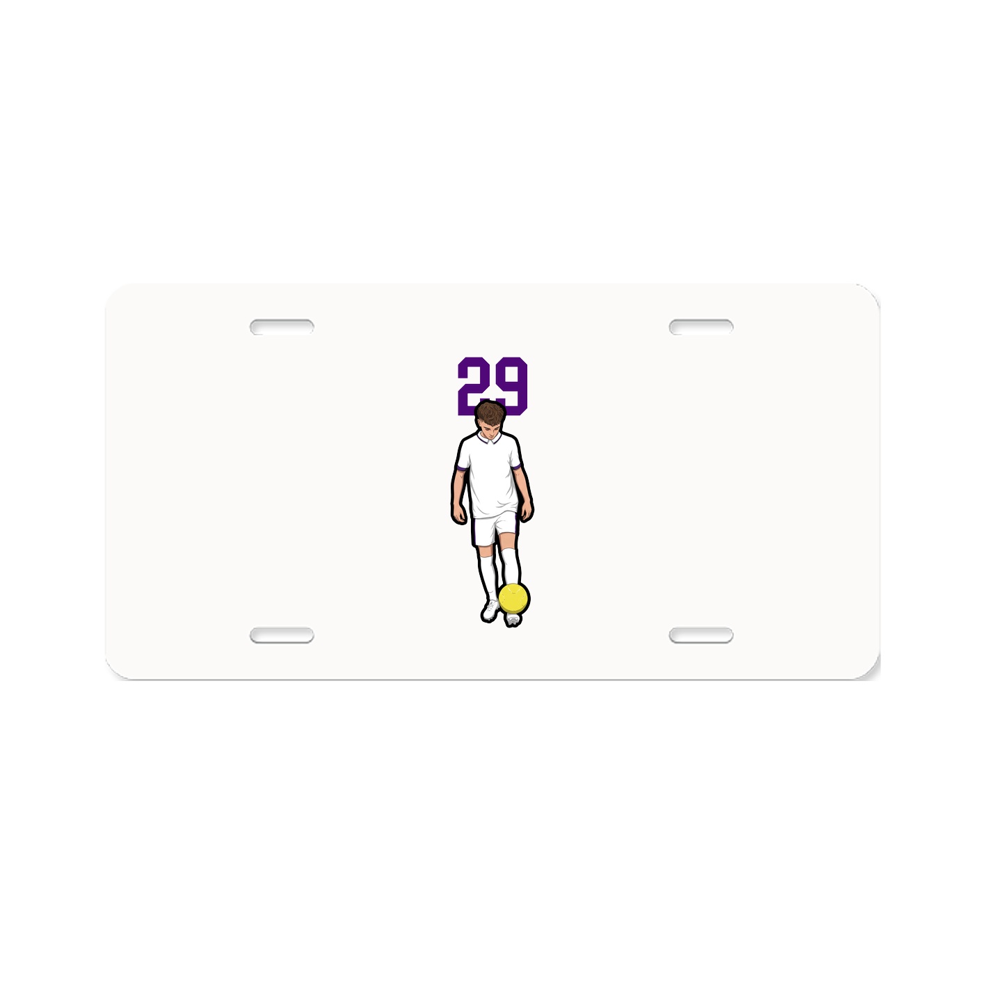 License Plate — Number Top in Classic