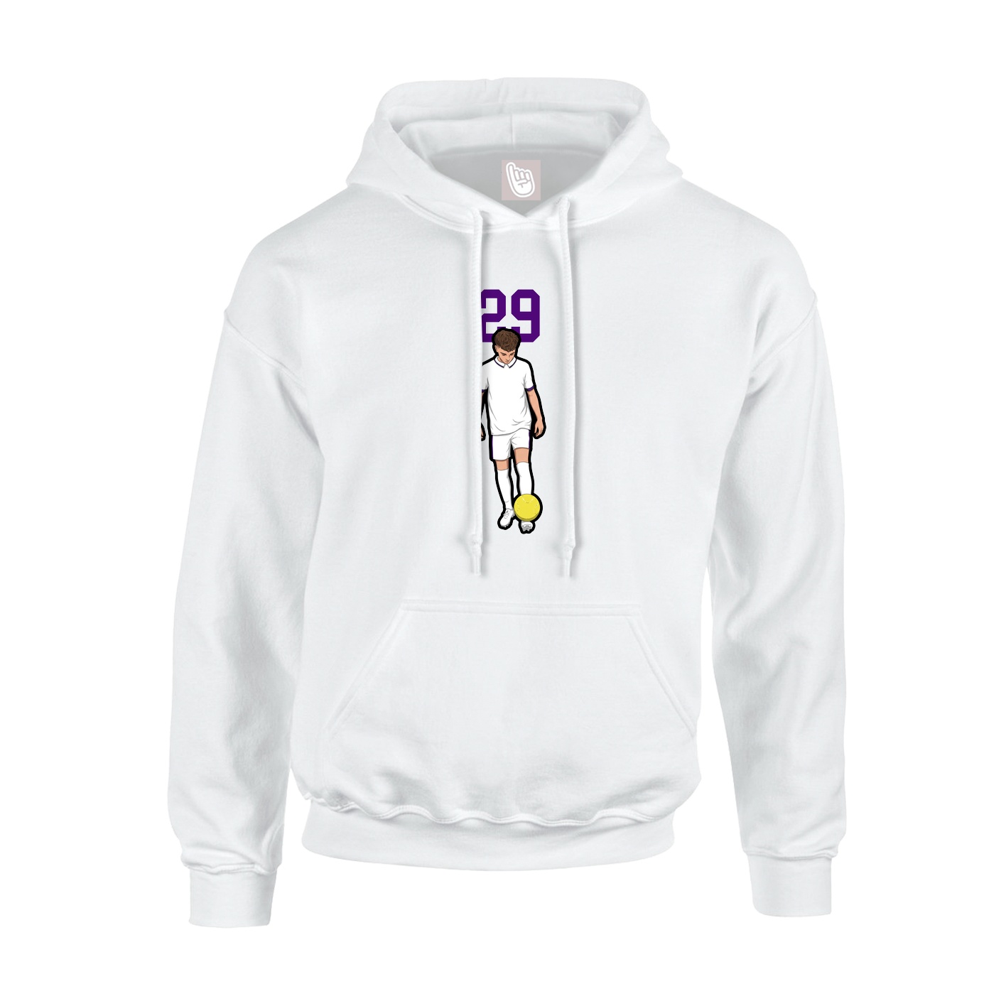 Hoodie — Number Top in White
