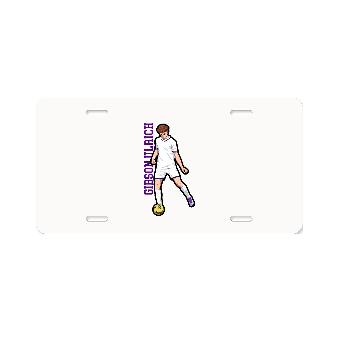 License Plate — Name Vertical in Classic