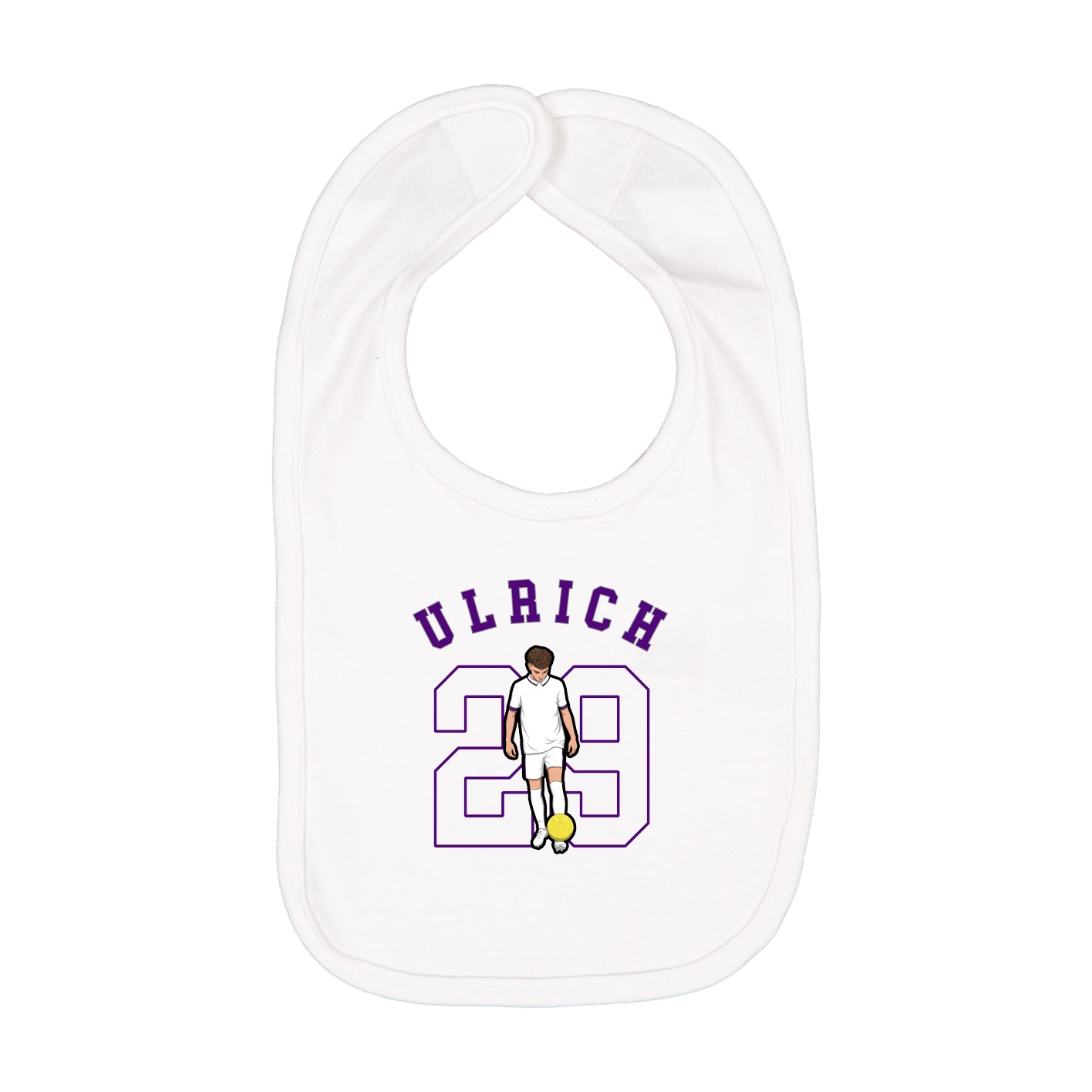 Infant Bib — Shirsey Arch in White