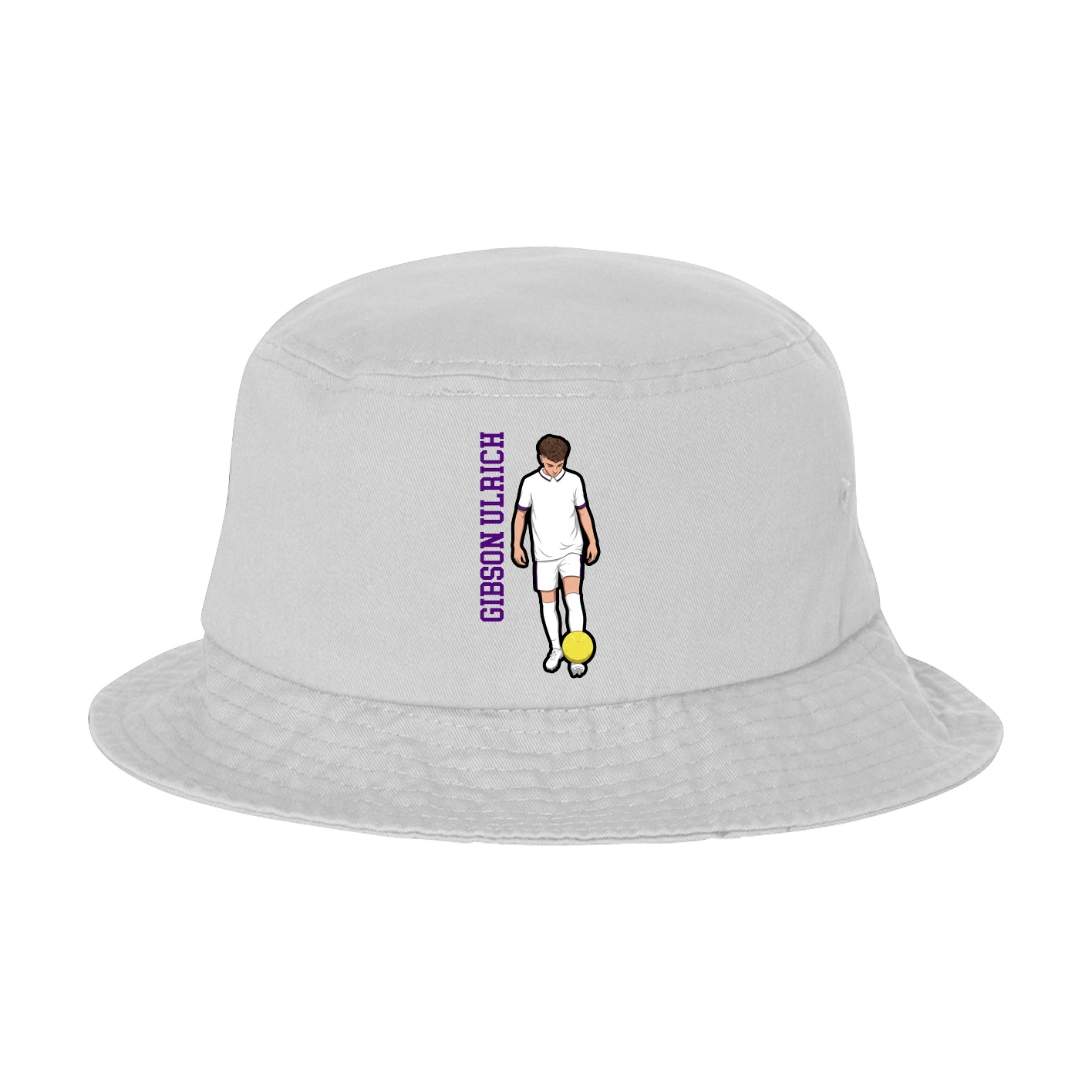 Bucket Cap — Name Vertical in White