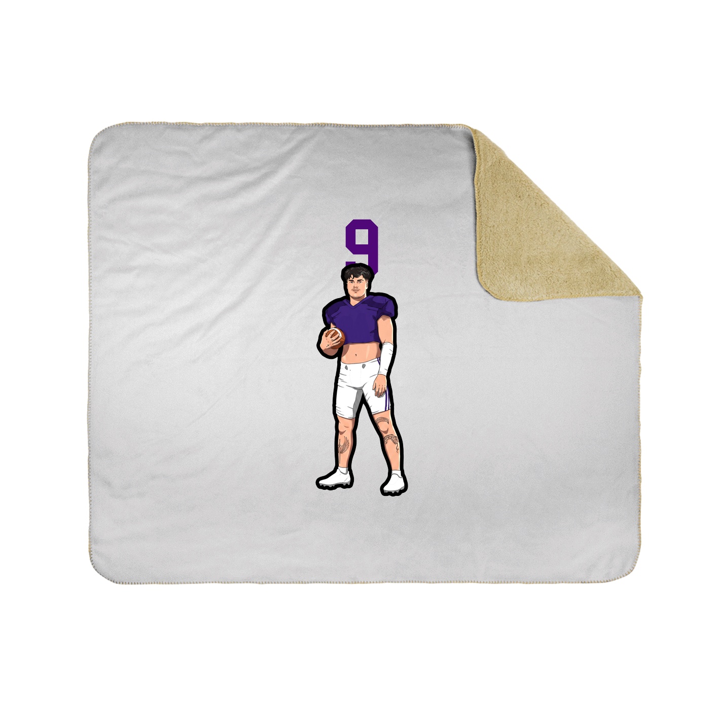 Throw Blanket — Number Top in White