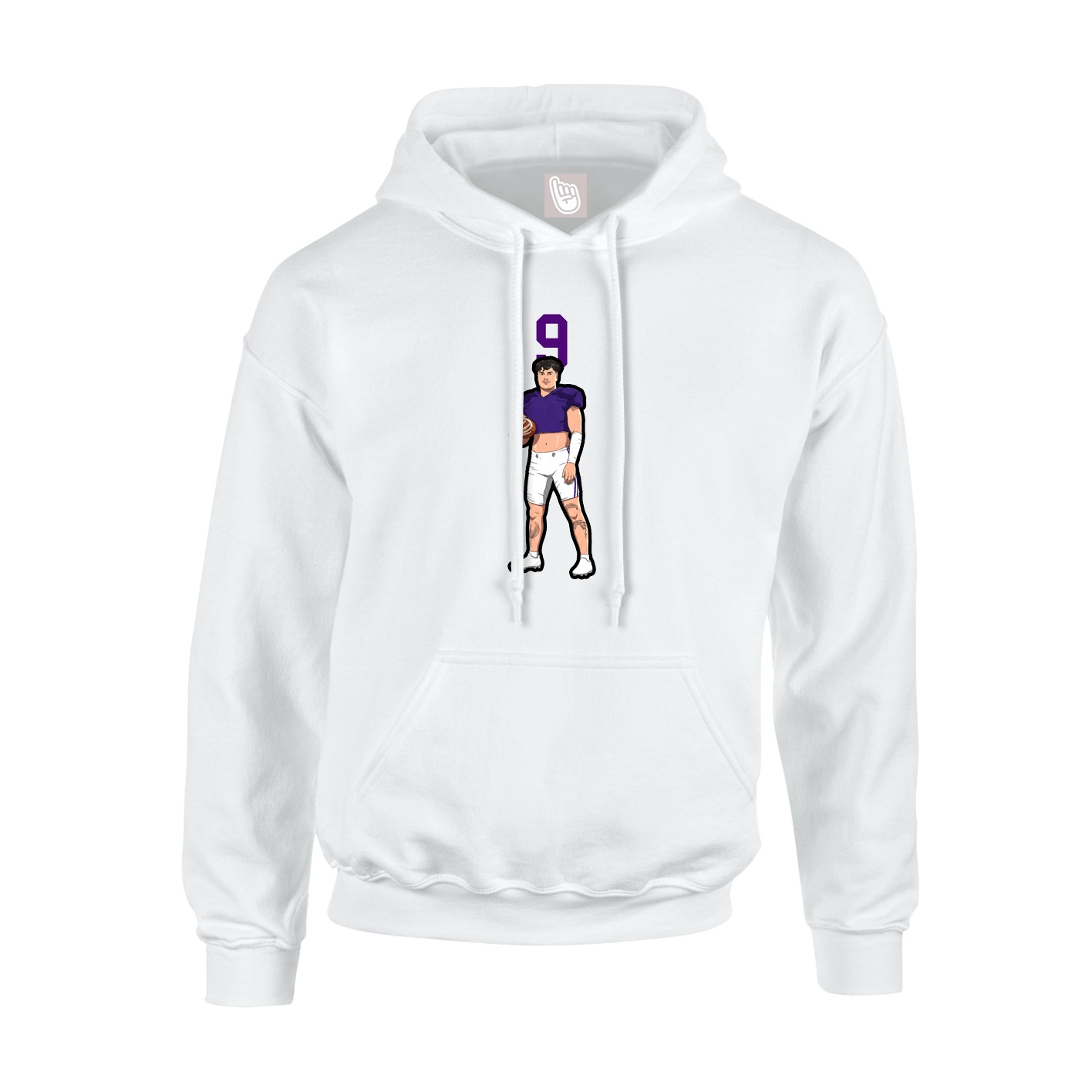 Hoodie — Number Top in White