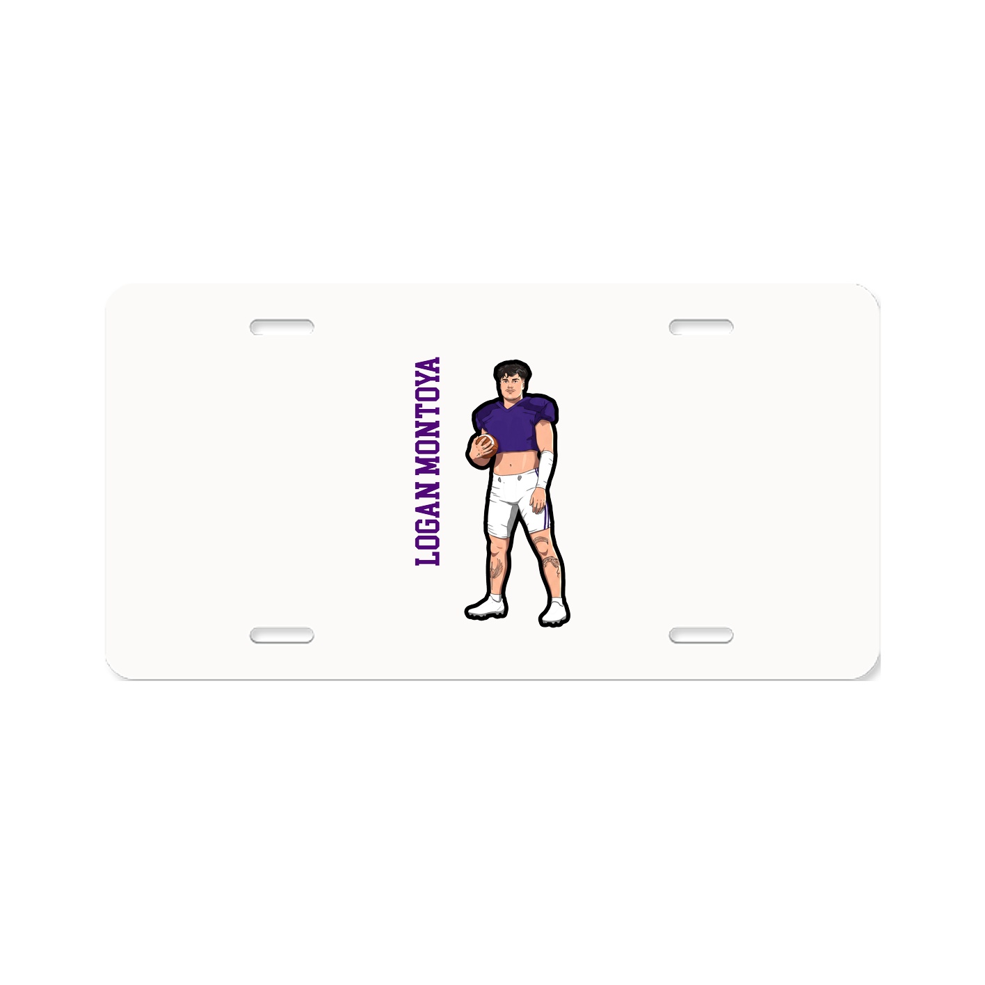 License Plate — Name Vertical in Classic