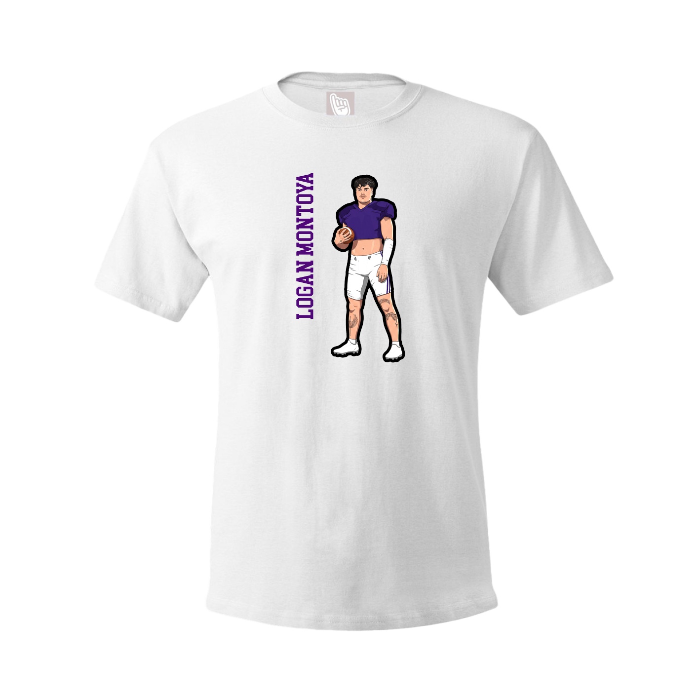Tee — Name Vertical in White