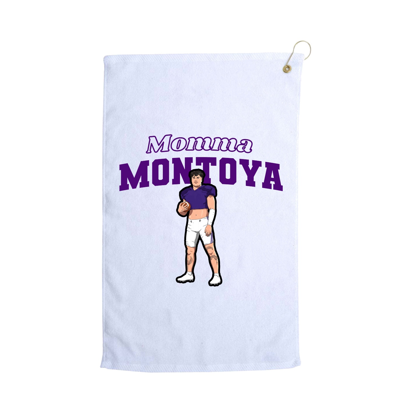 Golf Towel — Mothers Day Block in White