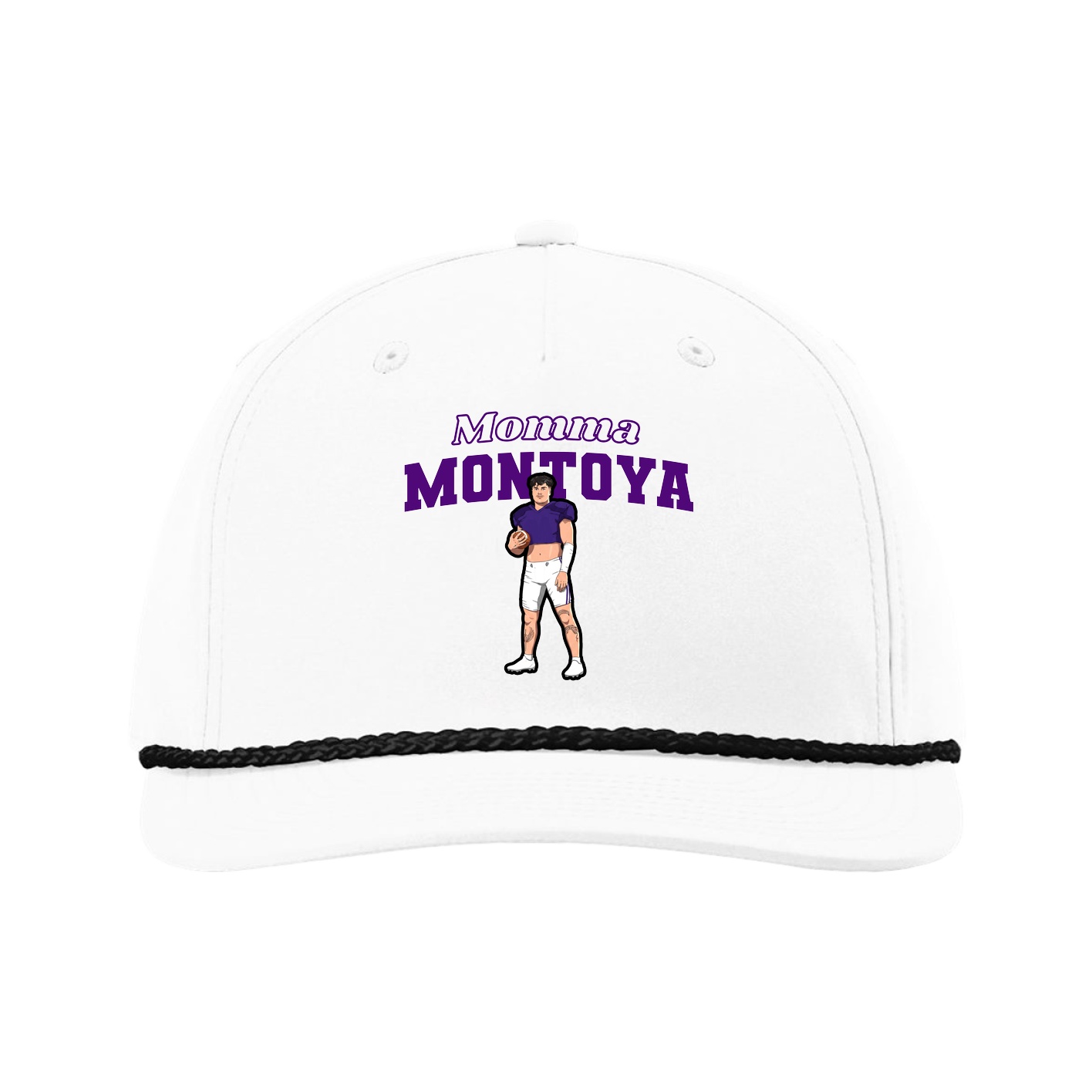 Five-Panel Classic Rope Cap — Mothers Day Block in White