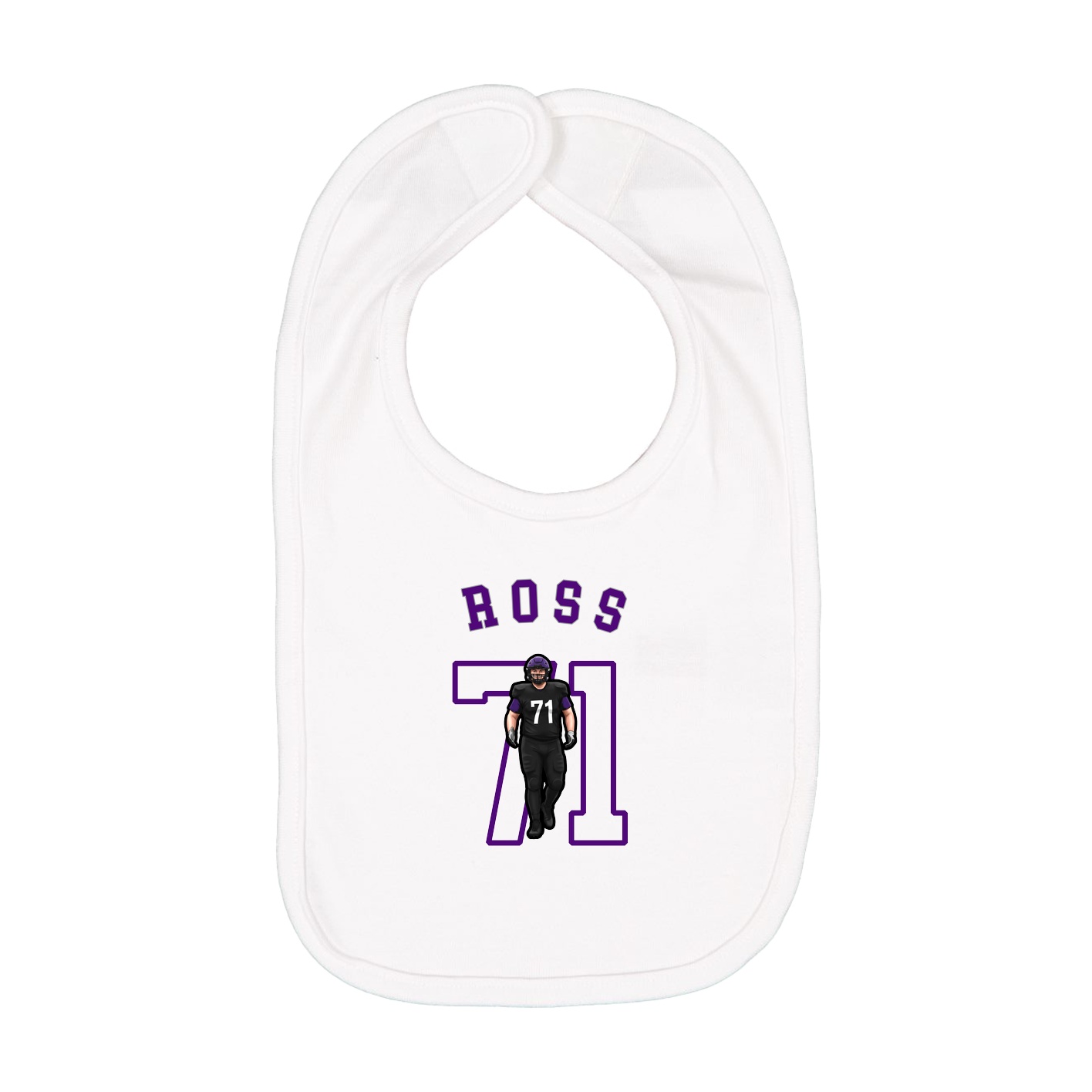 Infant Bib — Shirsey Arch in White