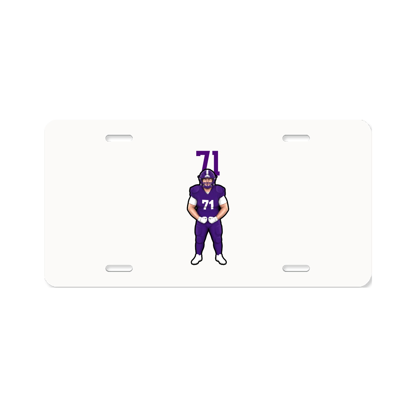 License Plate — Number Top in Classic