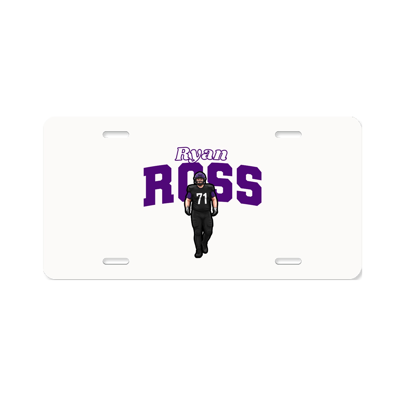 License Plate — Name Arch in Classic