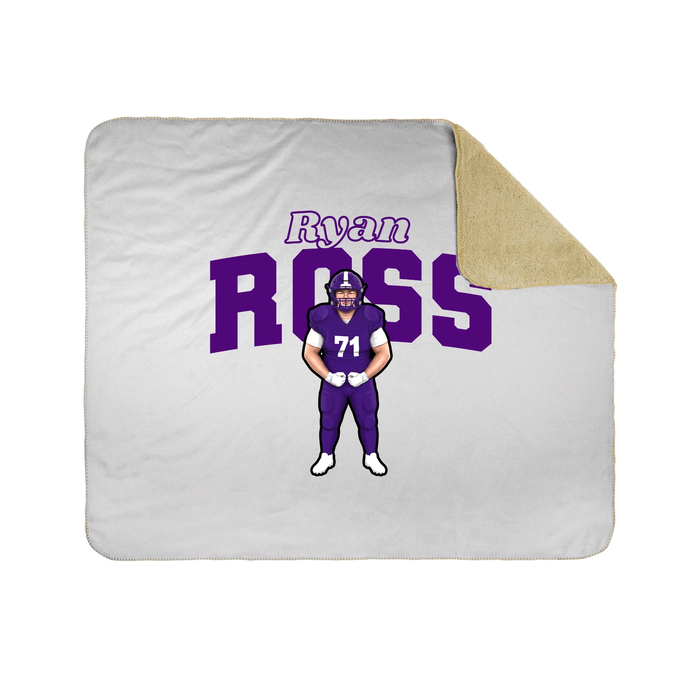 Throw Blanket — Name Arch in White