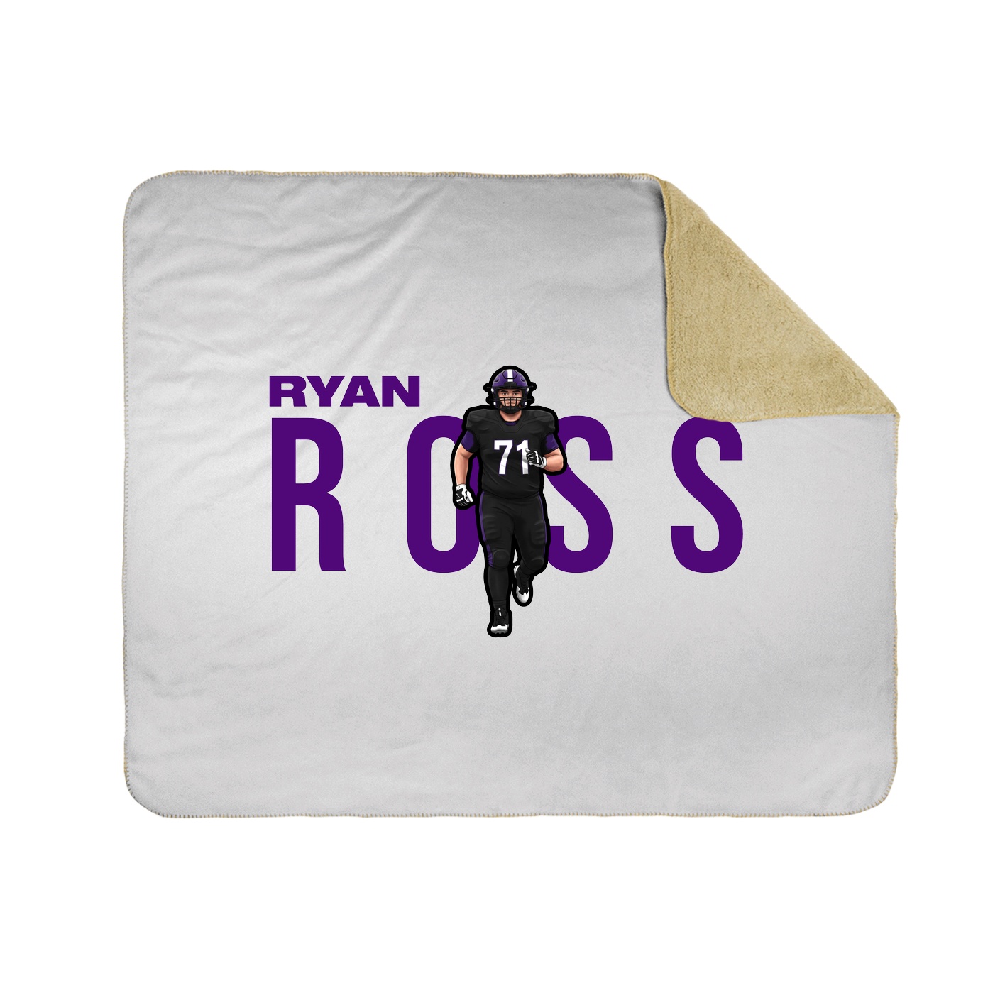 Throw Blanket — Player Name in White