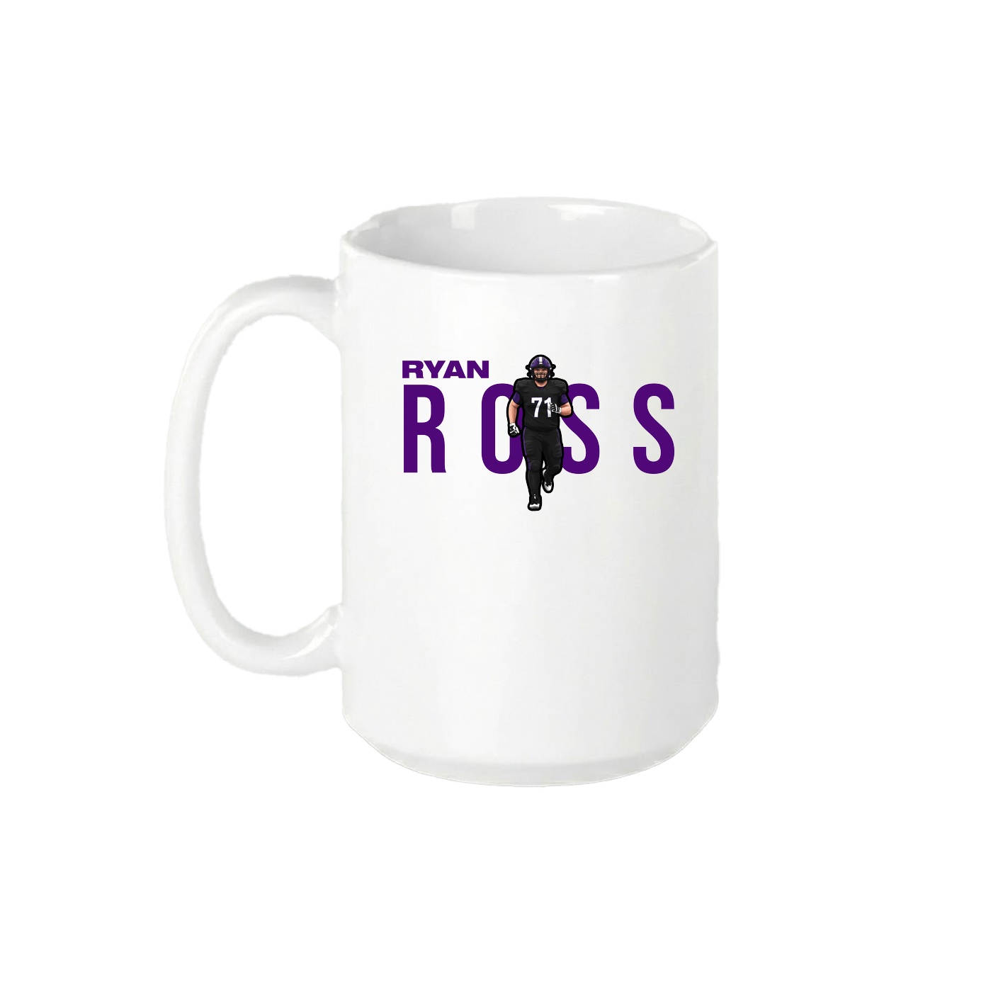 15oz Coffee Mug — Player Name in White