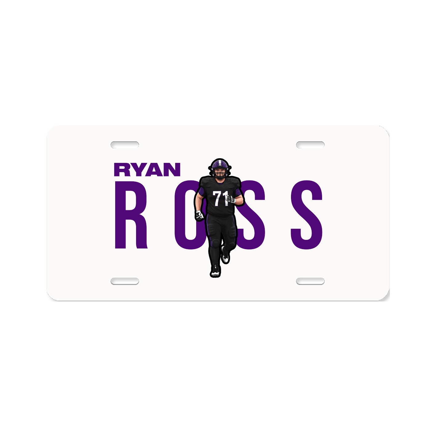 License Plate — Player Name in Classic