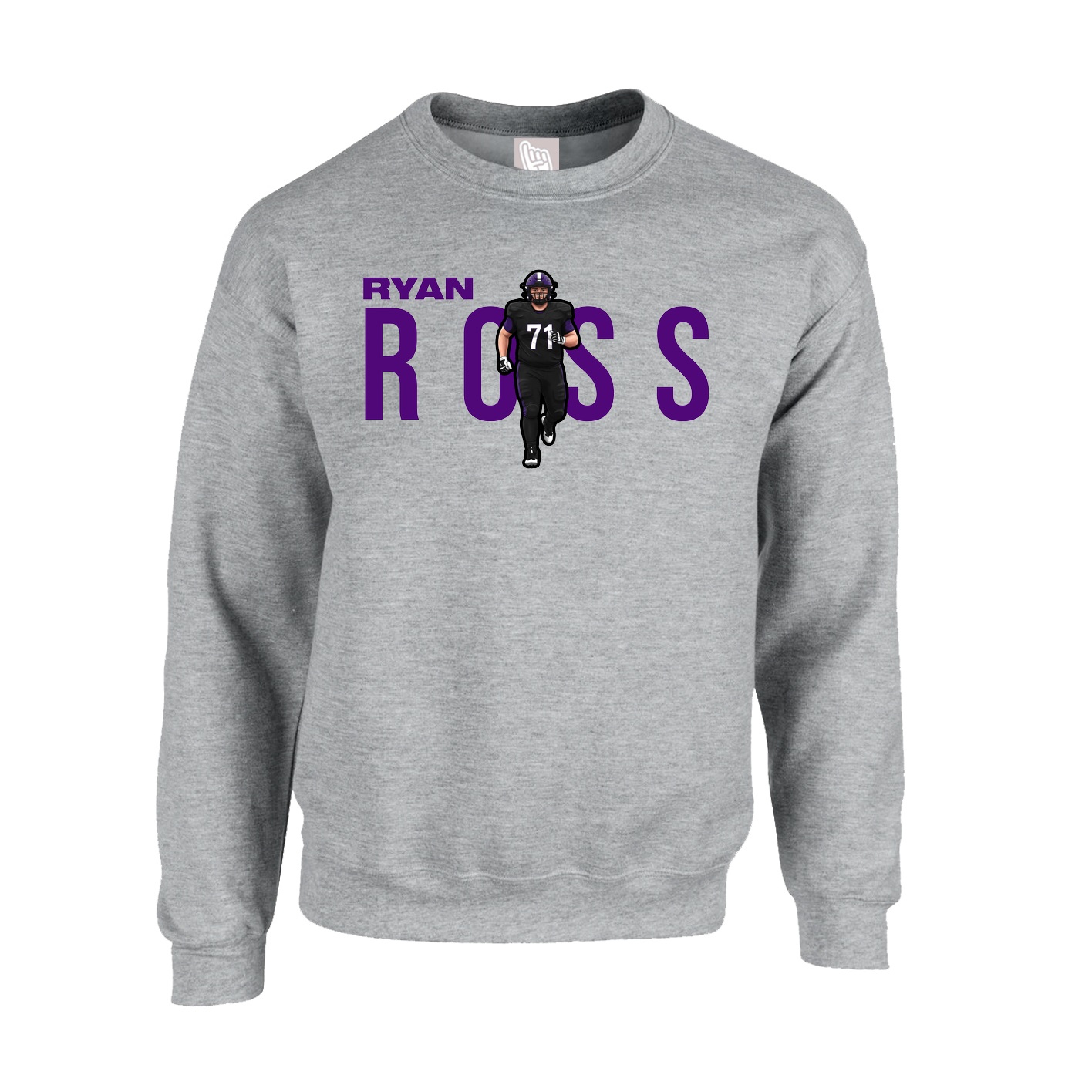 Fleece Crew — Player Name in Grey