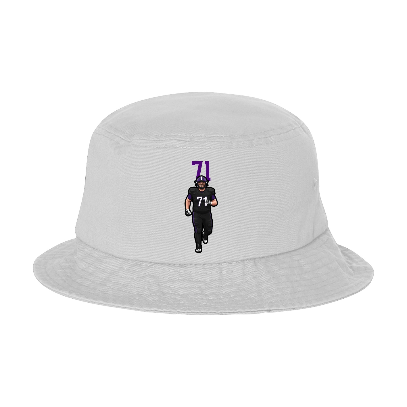 Bucket Cap — Number Top in White