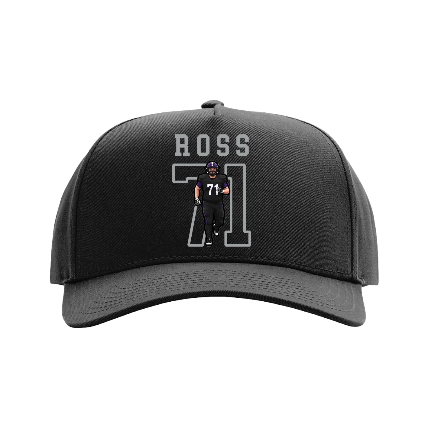 Full Fabric Five-Panel Champ Cap — Shirsey in Black