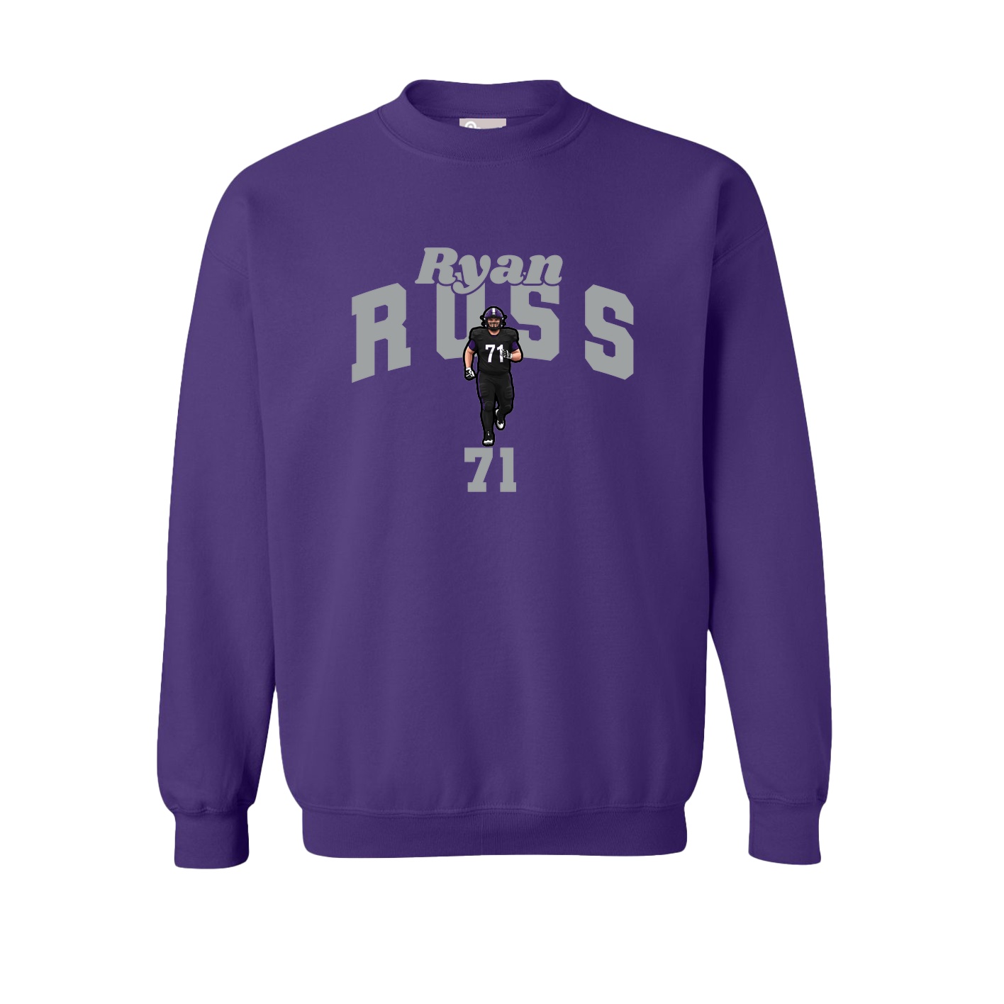 Fleece Crew — Signature Arch in Purple