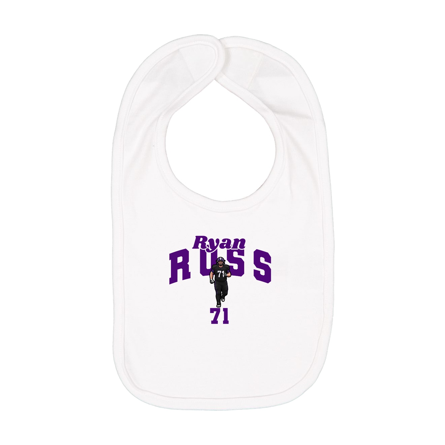 Infant Bib — Signature Arch in White