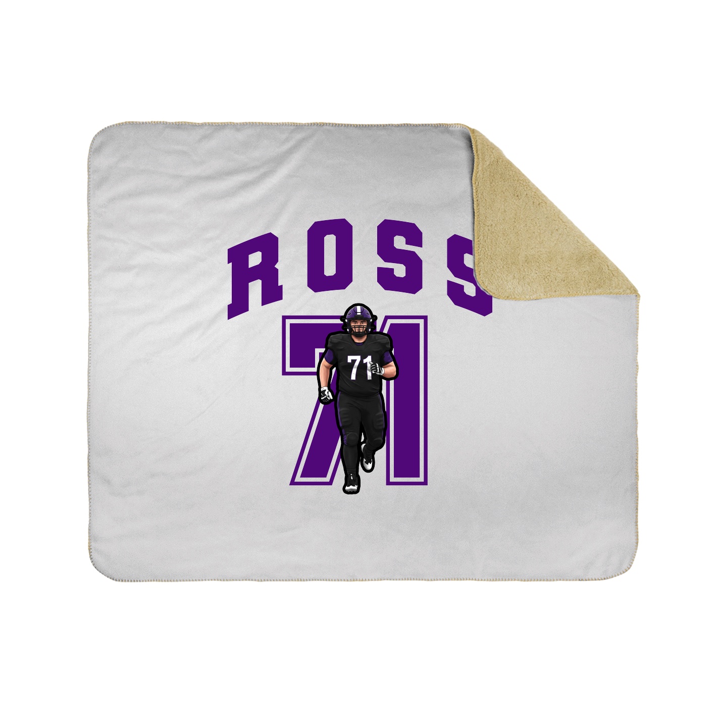 Throw Blanket — Number in White