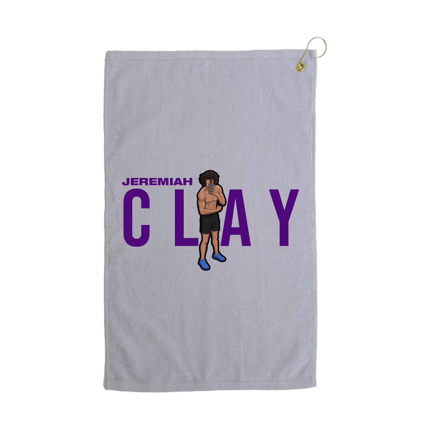 Golf Towel — Player Name in Grey