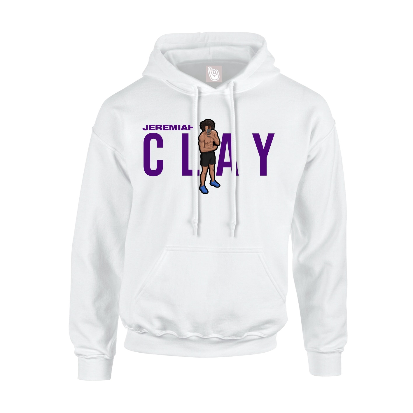 Youth Hoodie — Player Name in White