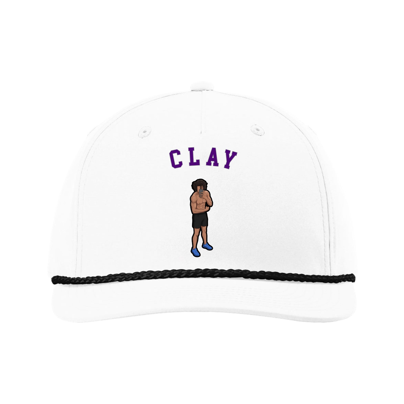 Five-Panel Classic Rope Cap — Shirsey Arch in White