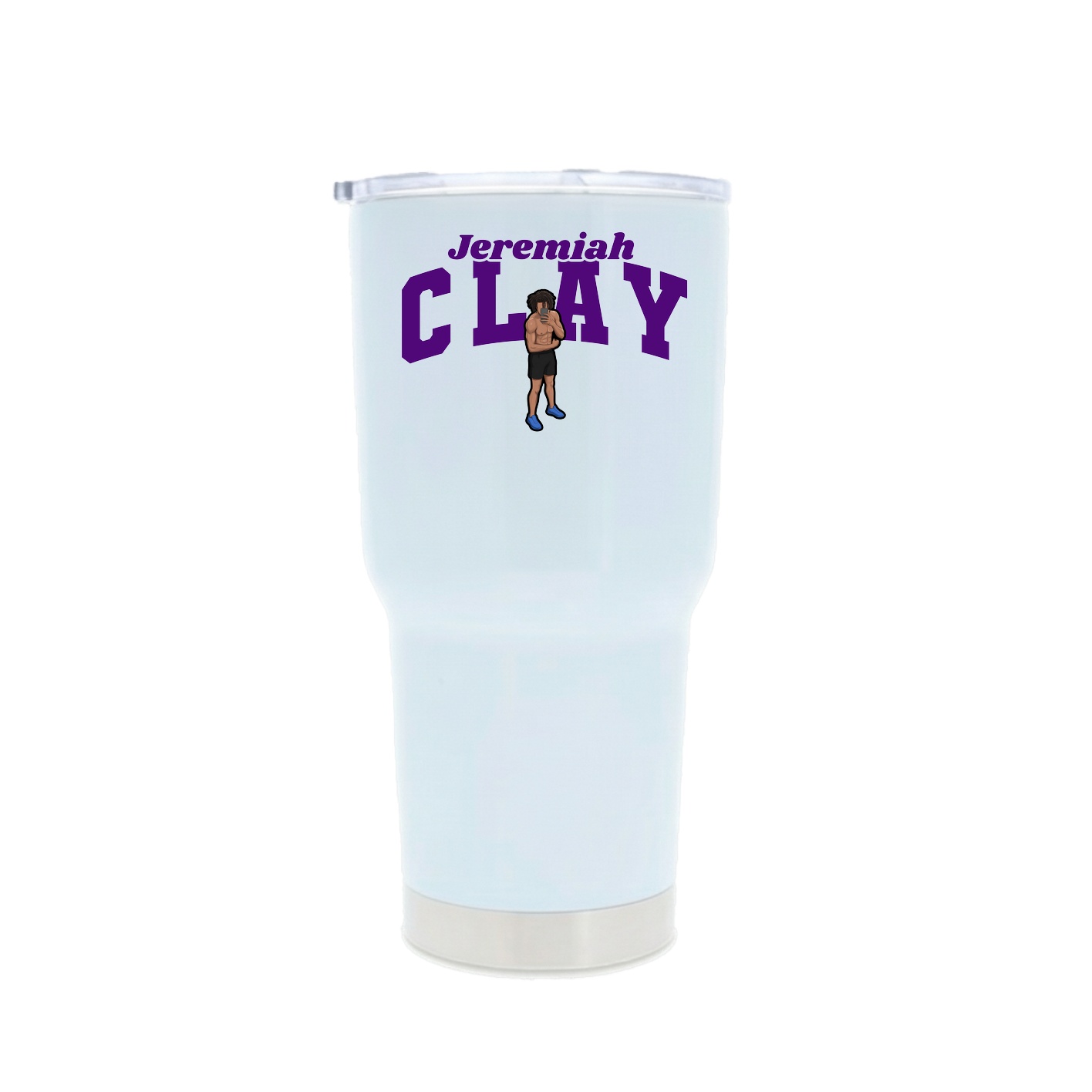 30oz Stainless Steel Tumbler — Signature Arch in White