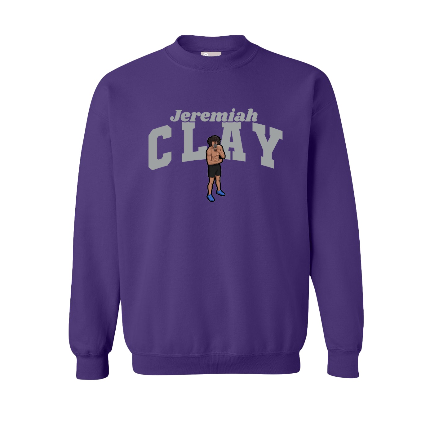 Fleece Crew — Signature Arch in Purple